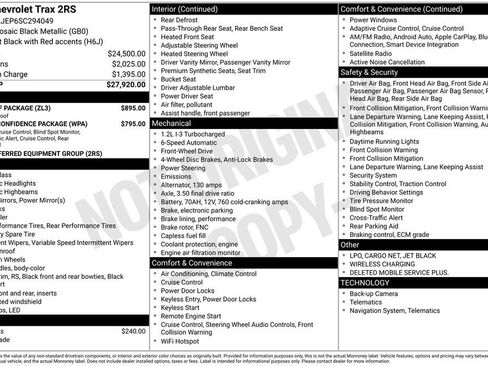 Used 2025 Chevrolet Trax RS w/ Sunroof Package image 34