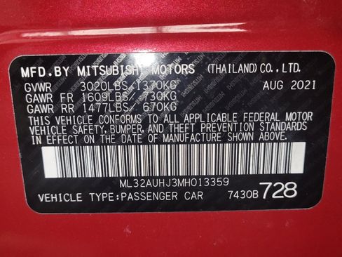 Used 2021 Mitsubishi Mirage LE FWD image 33