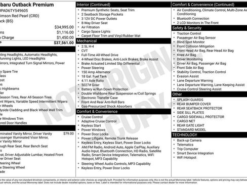New 2026 Subaru Outback Premium AWD/4WD image 17