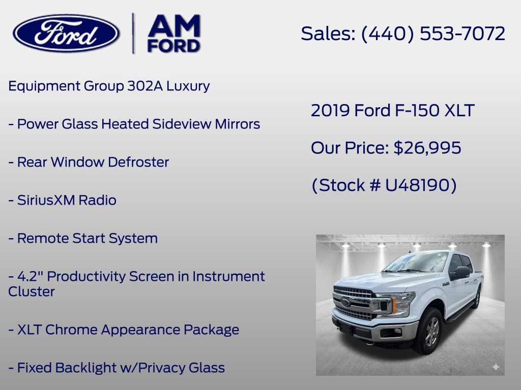 Used 2019 Ford F150 XLT w/ Equipment Group 302A Luxury AWD/4WD image 8
