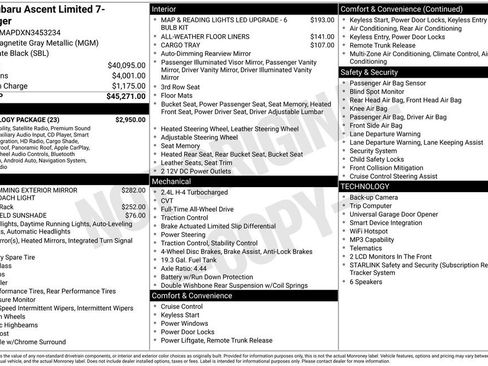 Used 2022 Subaru Ascent Limited w/ Technology Package image 2