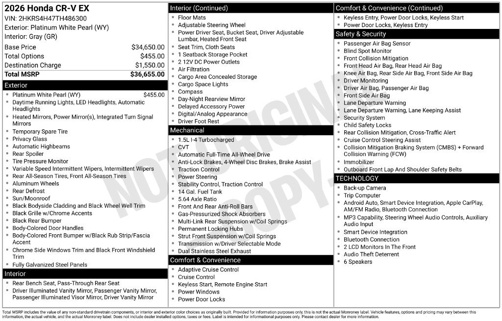 Used 2026 Honda CR-V EX image 36