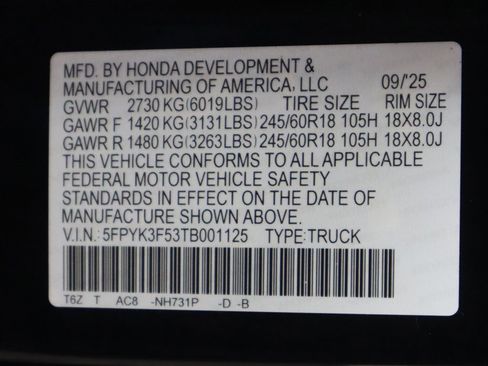 New 2026 Honda Ridgeline RTL image 23