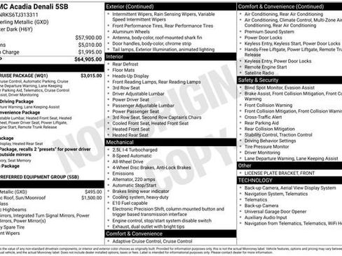 New 2026 GMC Acadia Denali w/ Super Cruise Package AWD/4WD image 16