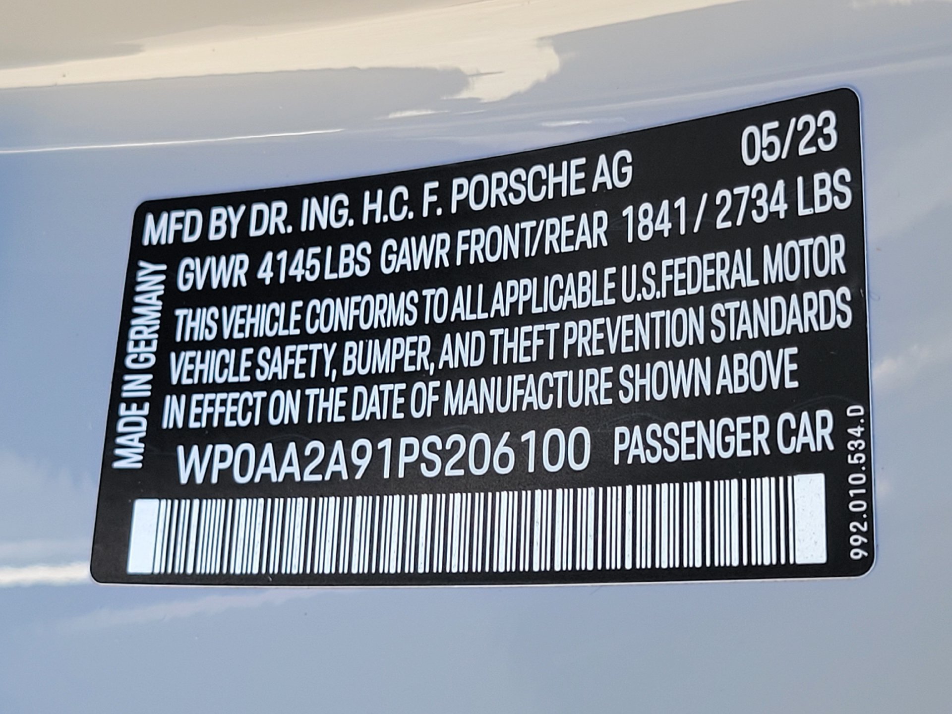 Certified 2023 Porsche 911 Carrera T RWD image 30