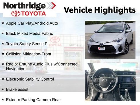 Used 2019 Toyota Corolla SE w/ Carpet Mat Package (TMS) FWD image 2