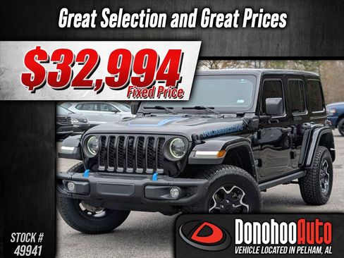 Used 2023 Jeep Wrangler Unlimited Rubicon 4xe w/ Steel Bumper Group image 1