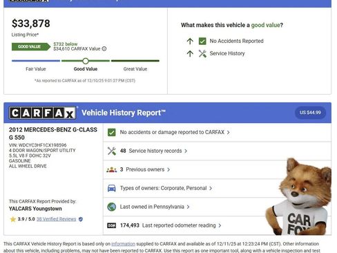 Used 2012 Mercedes-Benz G 550 G 550 Sport Utility 4D image 54