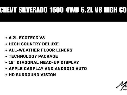 Used 2019 Chevrolet Silverado 1500 High Country w/ Technology Package image 2