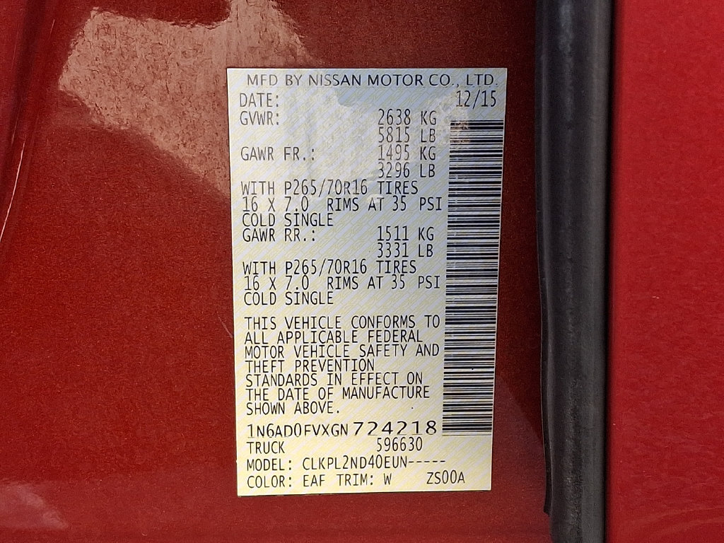 Used 2016 Nissan Frontier SV AWD/4WD image 26