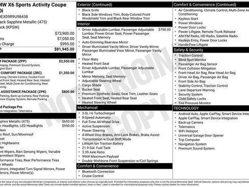 Used 2024 BMW X6 xDrive40i w/ Premium Package image 11