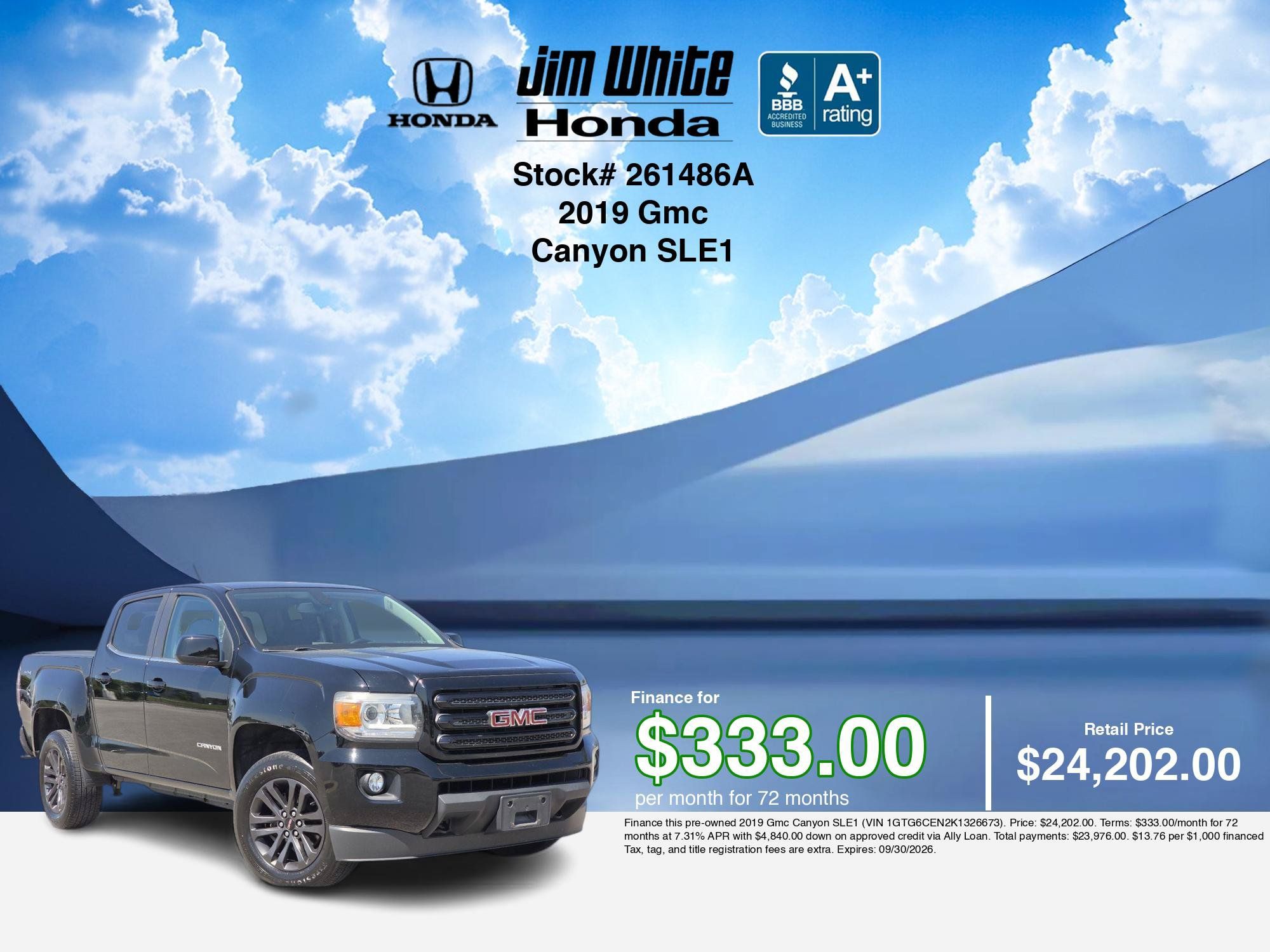 Used 2019 GMC Canyon SLE w/ Elevation Edition AWD/4WD image 31