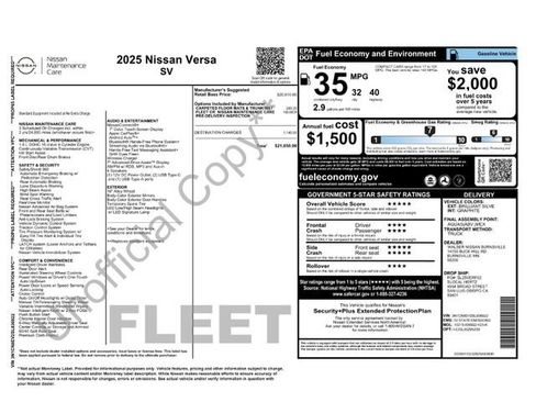 Used 2025 Nissan Versa SV FWD image 9
