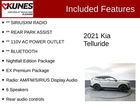 Used 2021 Kia Telluride EX w/ EX Premium Package AWD/4WD image 3