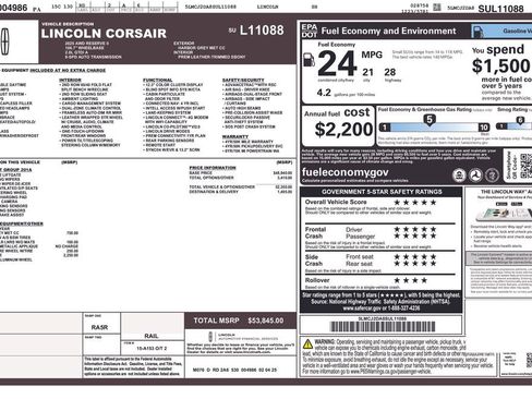 New 2025 Lincoln Corsair Reserve w/ Jet Appearance Package image 13