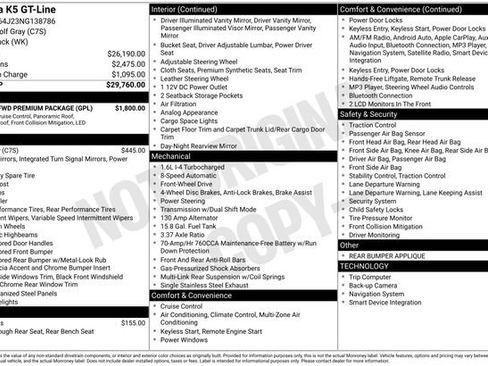 Certified 2022 Kia K5 GT-Line w/ GT-Line FWD Premium Package image 13