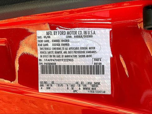 Used 2000 Ford Mustang Cobra RWD image 11