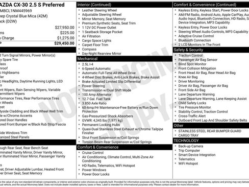 Used 2022 MAZDA CX-30 AWD 2.5 S w/ Preferred Package image 40