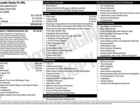 Used 2022 Hyundai Santa Fe SEL w/ Convenience + Premium Package AWD/4WD image 44