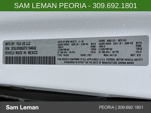 New 2026 RAM ProMaster 1500 FWD image 27