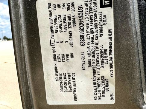 Used 2003 GMC Sonoma SL w/ Convenience Package image 35