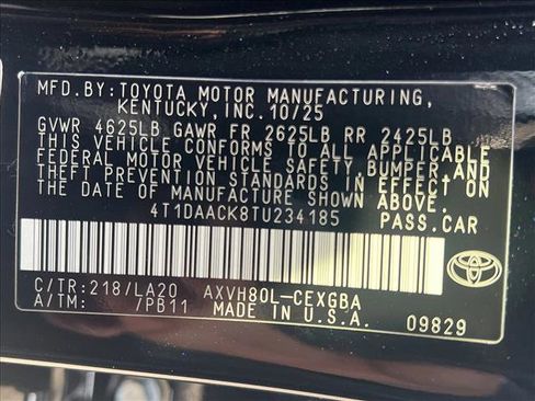 New 2026 Toyota Camry XLE FWD image 20