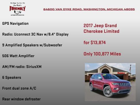 Used 2017 Jeep Grand Cherokee Limited w/ Luxury Group II AWD/4WD image 15