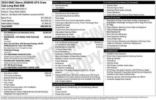 Used 2024 GMC Sierra 3500 AT4 w/ AT4 Premium Plus Package AWD/4WD image 33