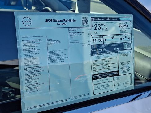 New 2026 Nissan Pathfinder SV AWD/4WD image 5