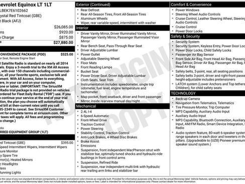 Used 2014 Chevrolet Equinox LT w/ Driver Convenience Package FWD image 4