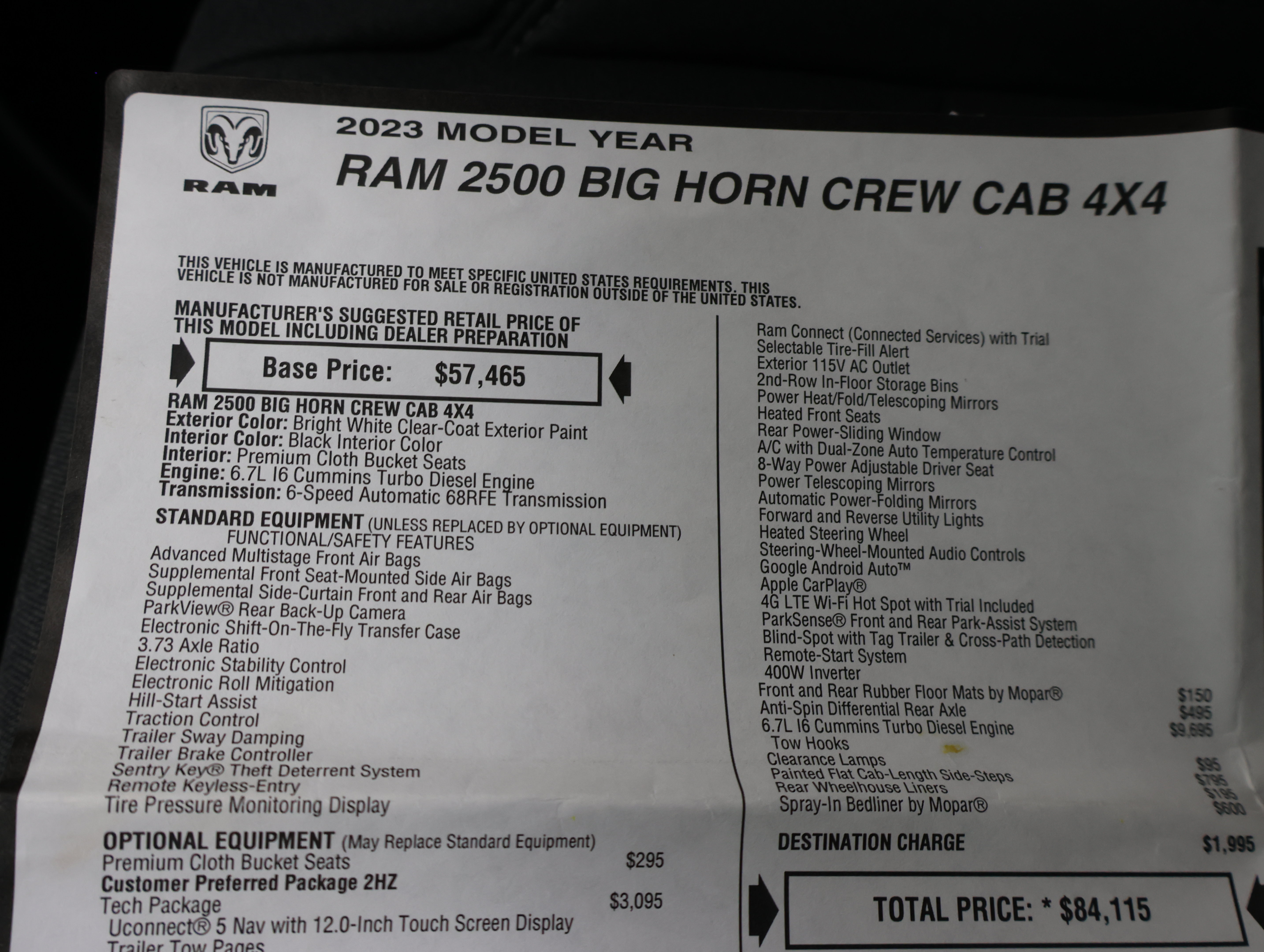 Used 2023 RAM 2500 Big Horn w/ Level 2 Equipment Group AWD/4WD image 79