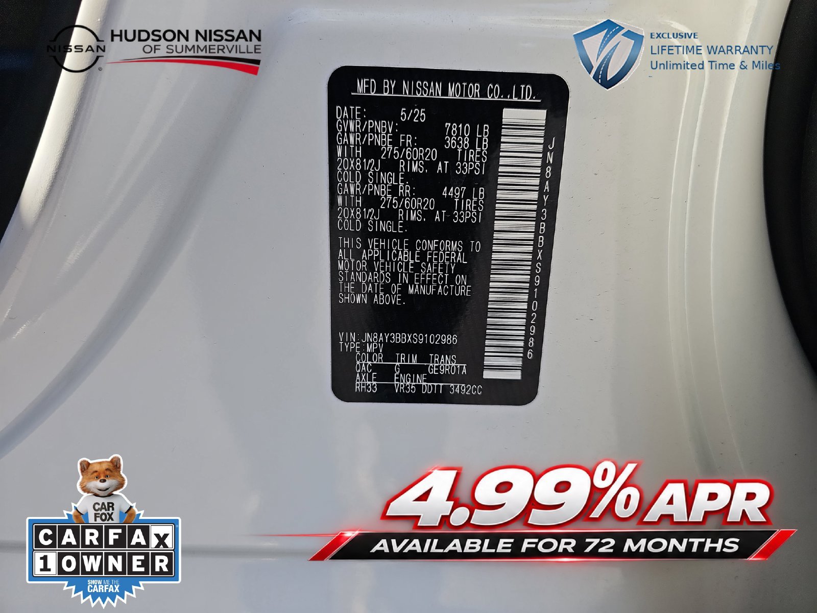 Used 2025 Nissan Armada SL w/ Captain's Chari Seat Package AWD/4WD image 33