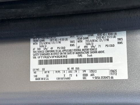 Used 2015 Ford Transit 250 148 Low Roof w/ Interior Upgrade Package image 45