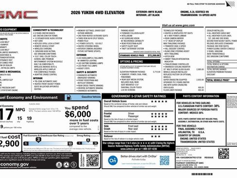 New 2026 GMC Yukon Elevation image 1