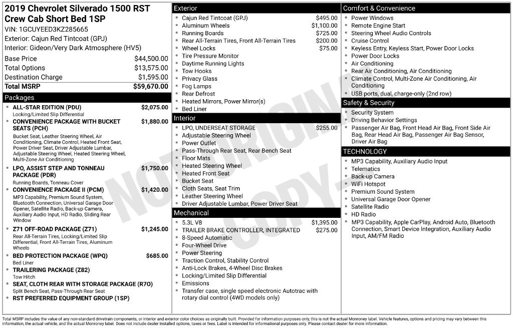 Certified 2019 Chevrolet Silverado 1500 RST w/ All-Star Edition AWD/4WD image 12
