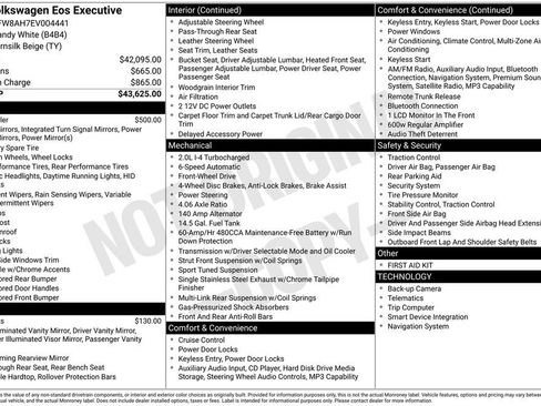 Used 2014 Volkswagen Eos Executive image 31