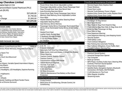 Used 2021 Jeep Cherokee Limited w/ Elite Package AWD/4WD image 1