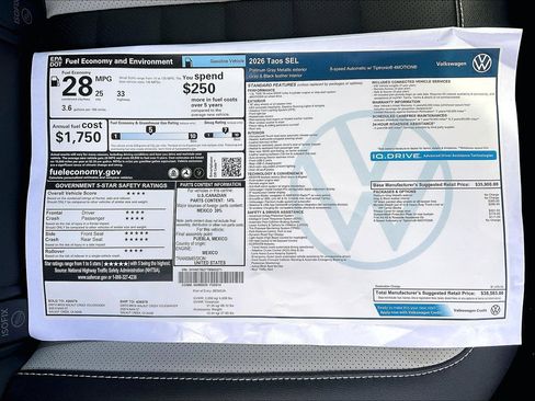 New 2026 Volkswagen Taos SEL image 12