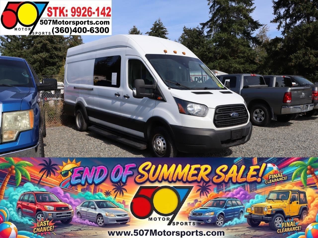 Used 2019 Ford Transit 350 148 High Roof Extended DRW RWD image 1