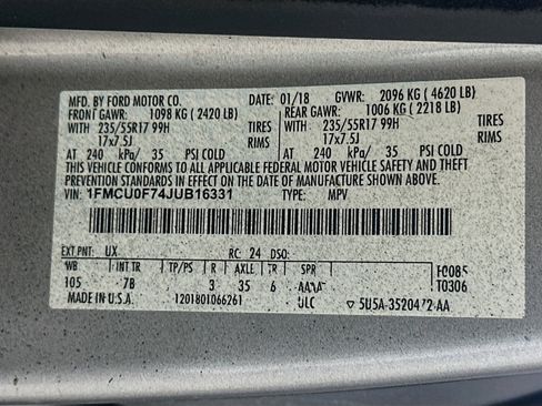 Used 2018 Ford Escape S FWD image 29