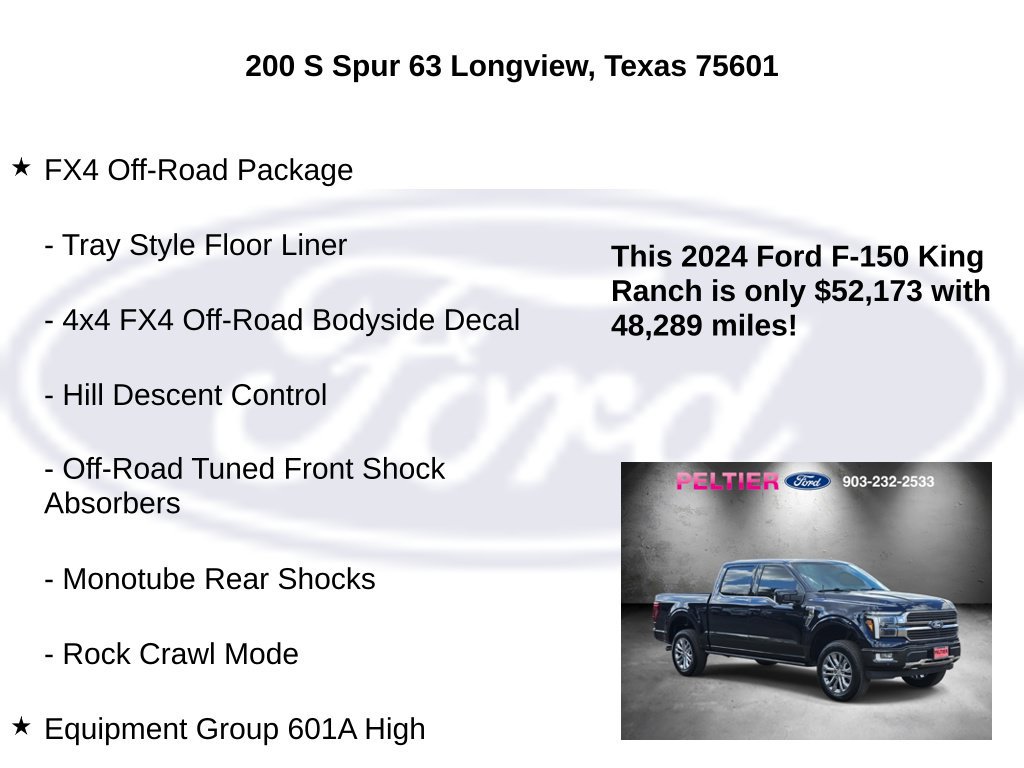 Certified 2024 Ford F150 King Ranch w/ FX4 Off-Road Package AWD/4WD image 5