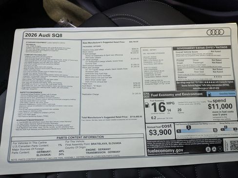 New 2026 Audi SQ8 Premium Plus AWD/4WD image 18