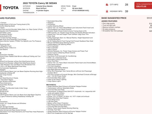 Used 2022 Toyota Camry SE image 6