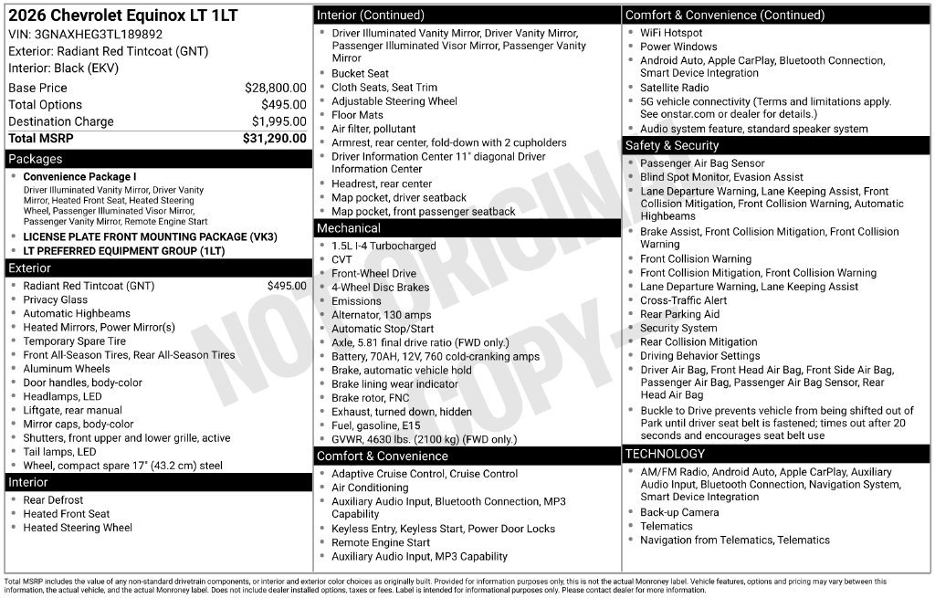 Certified 2026 Chevrolet Equinox LT FWD image 39