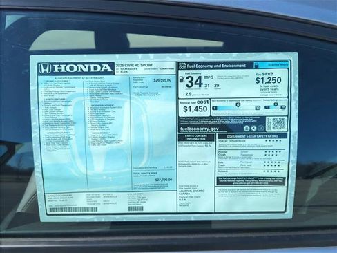 New 2026 Honda Civic Sport image 20