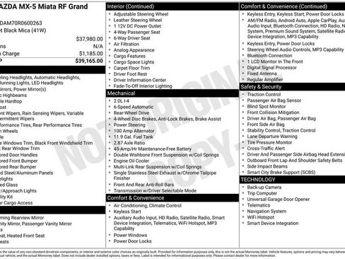 Used 2024 MAZDA MX-5 Miata RF Grand Touring image 38