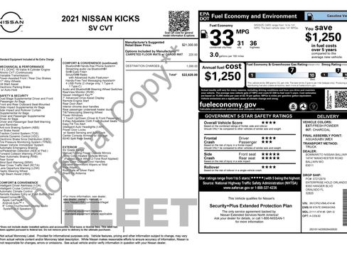 Used 2021 Nissan Kicks SV FWD image 2