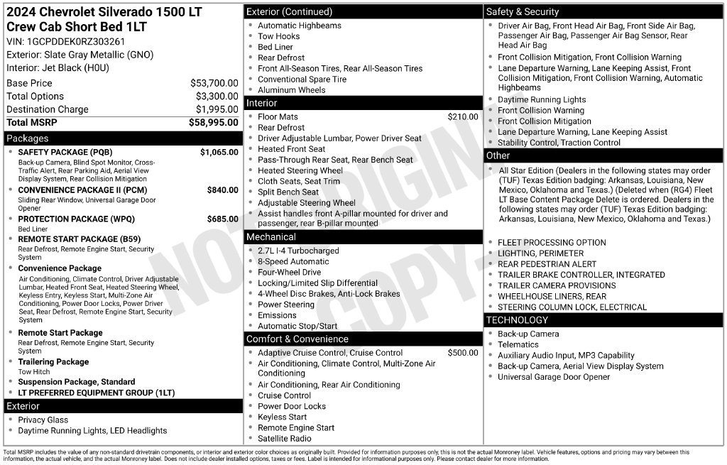 Used 2024 Chevrolet Silverado 1500 LT w/ Safety Package AWD/4WD image 3