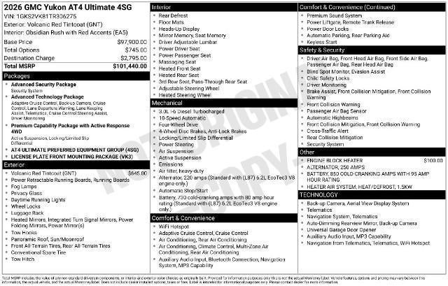 Used 2026 GMC Yukon AT4 Ultimate AWD/4WD image 34