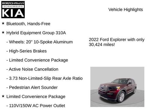 Used 2022 Ford Explorer Limited w/ Hybrid Equipment Group 310A AWD/4WD image 7